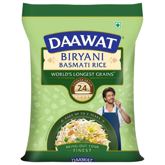 DAAWAT BIRYANI BASMATI RICE, 5 Kg