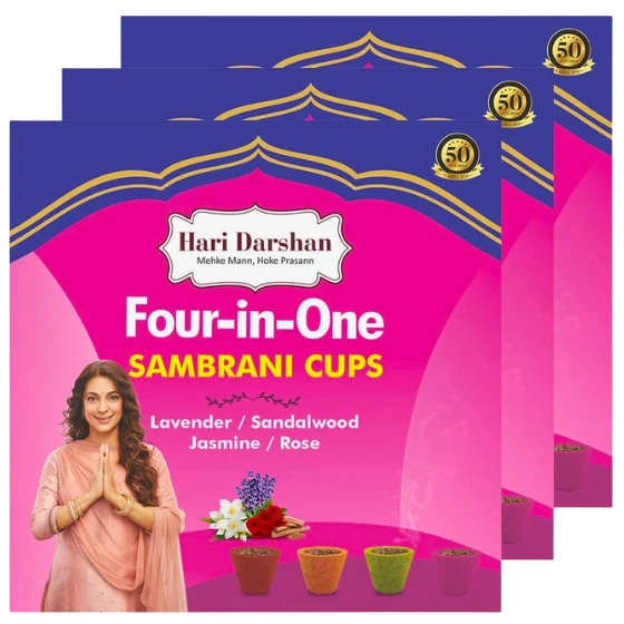 HARI DARSHAN NATURAL 4-IN-1 SAMBRANI - 36 CUPS
