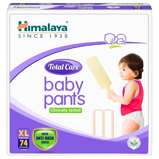 HIMALAYA BABY PANTS DIAPERS, XL (12 - 17 KG), 74 COUNT