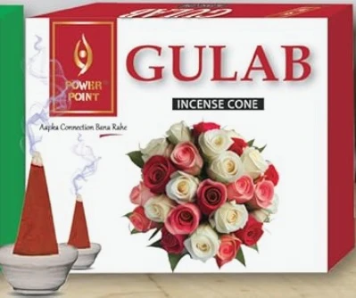 POWER POINT GULAB INCENSE CONE