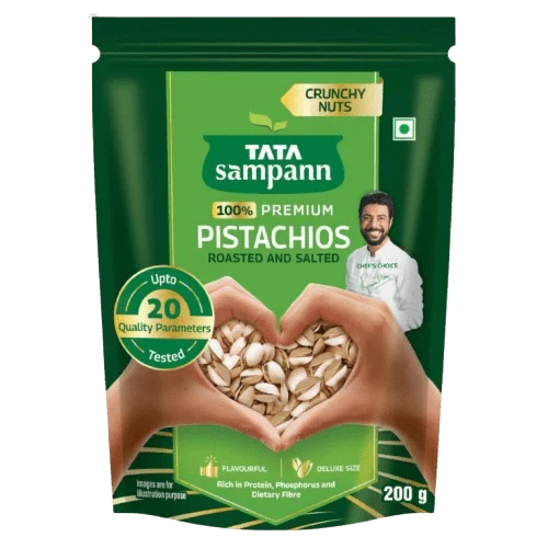 Tata Sampann 100% Pure Premium Pistachios Roasted & Salted, 200g