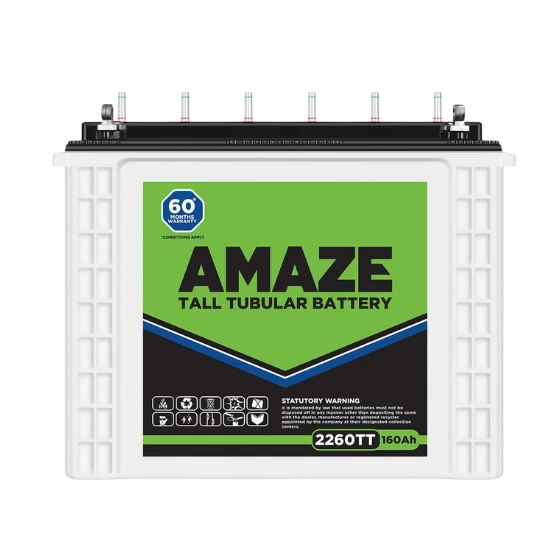 AMAZE 60 Months Warranty Tubular Inverter Battery (150 Ah, 2060TT)