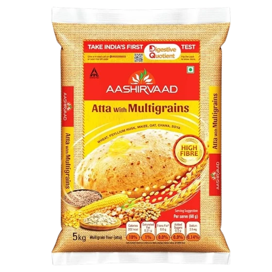 Aashirvaad Atta with Multigrains, 5kg pack