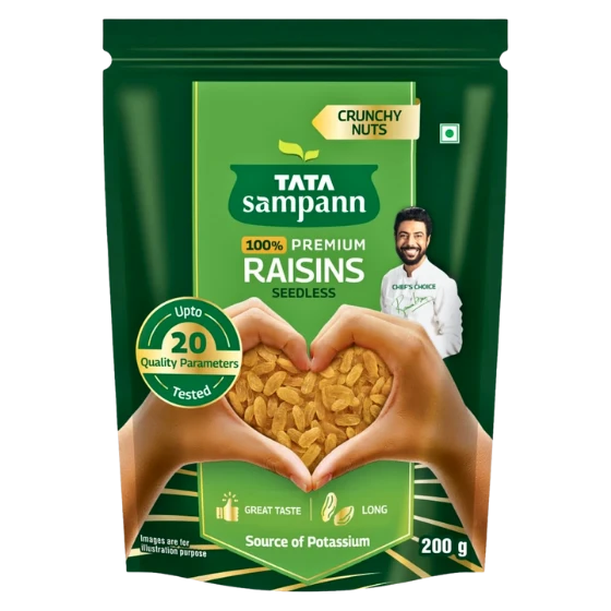 TATA SAMPANN PURE RAISINS SEEDLESS/KISHMISH, 200G